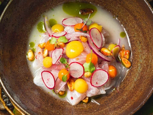 Foto mostra um prato de ceviche que será servido na 12ª edição do Pátio Gourmet